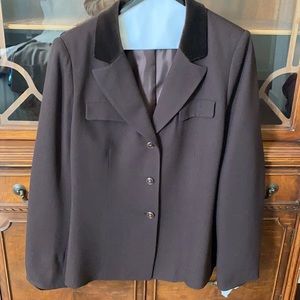 Brown blazer and skirt set